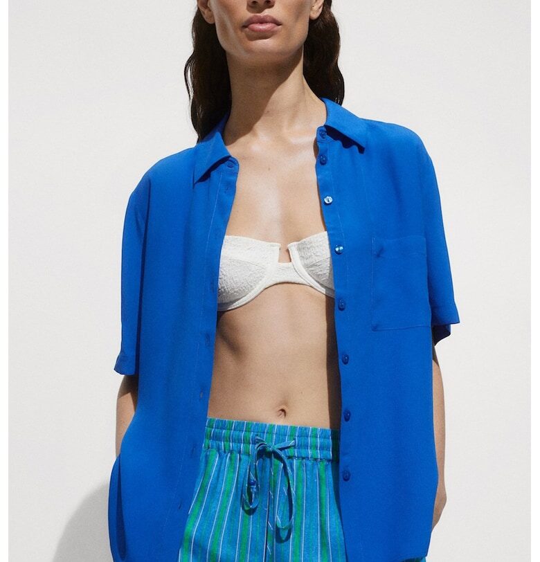 Риза с къси ръкави Mango