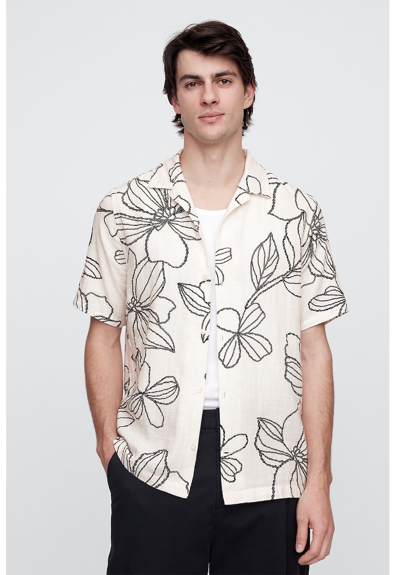 Риза с къси ръкави и флорален принт GAP
