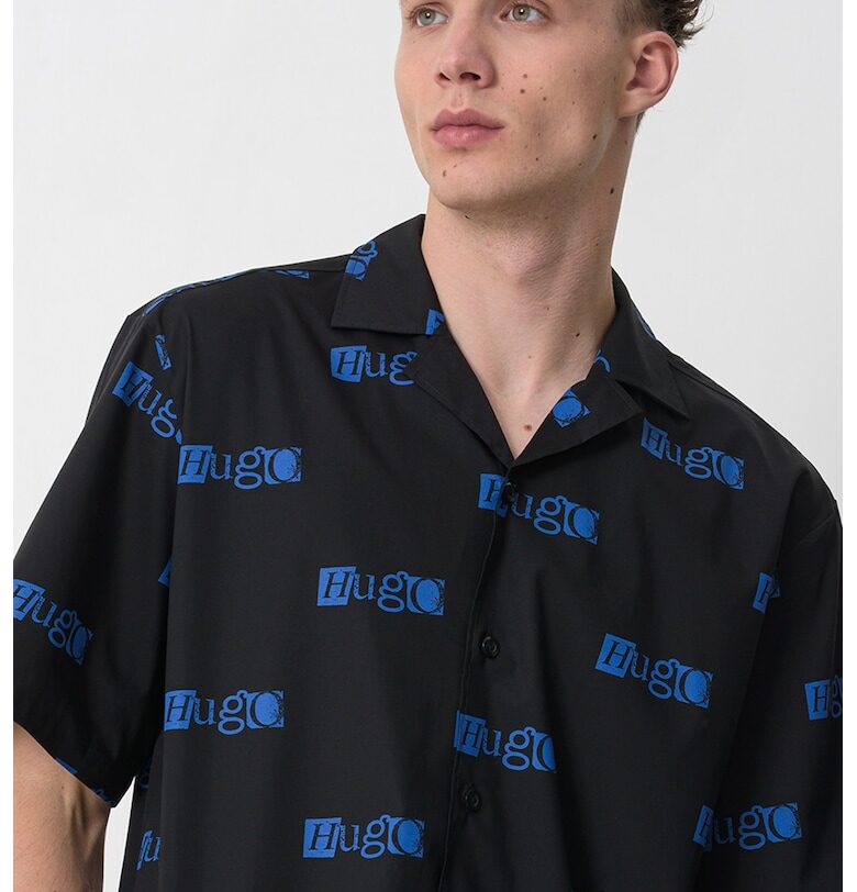 Риза с къси ръкави с лога HUGO