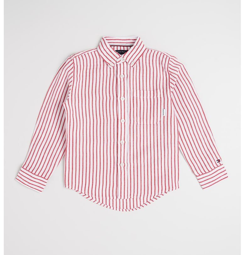 Риза с лен на райе Tommy Hilfiger