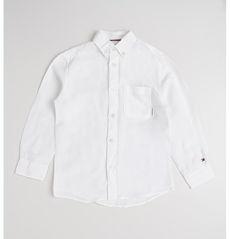 Риза с лен с джоб на гърдите Tommy Hilfiger