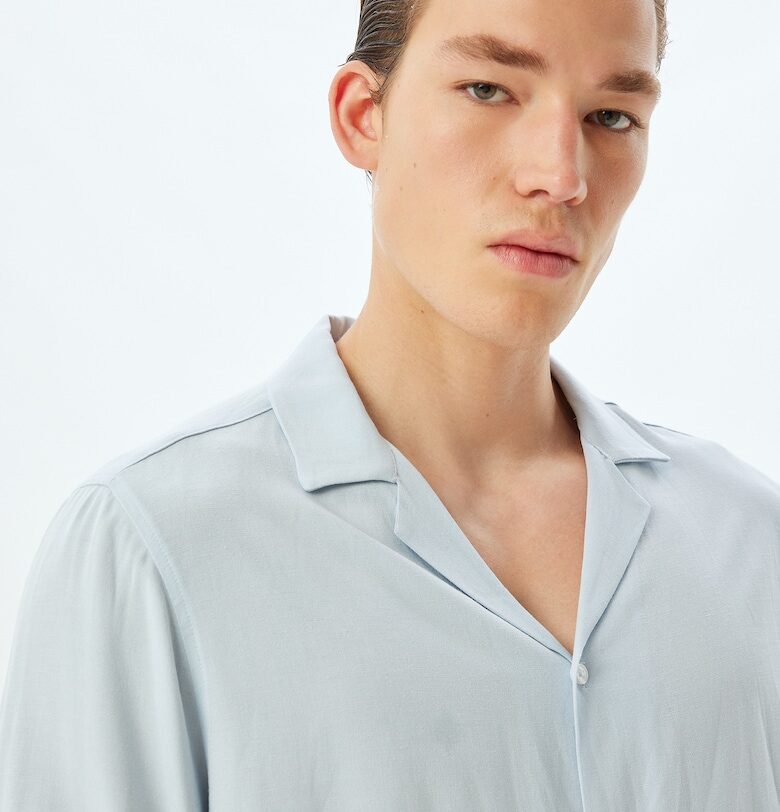 Риза с лен с дълги ръкави KOTON