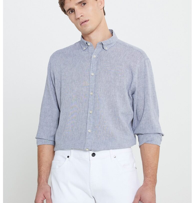 Риза с лен със свободна кройка ACCo