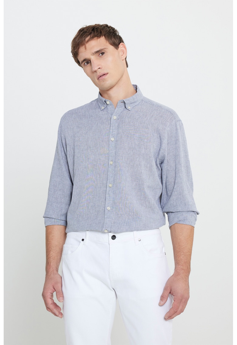 Риза с лен със свободна кройка ACCo