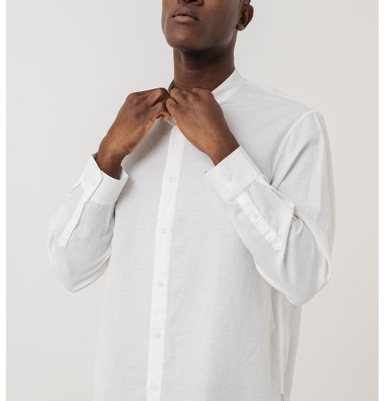 Риза с лиосел и лен с яка Henley ARMANI EXCHANGE