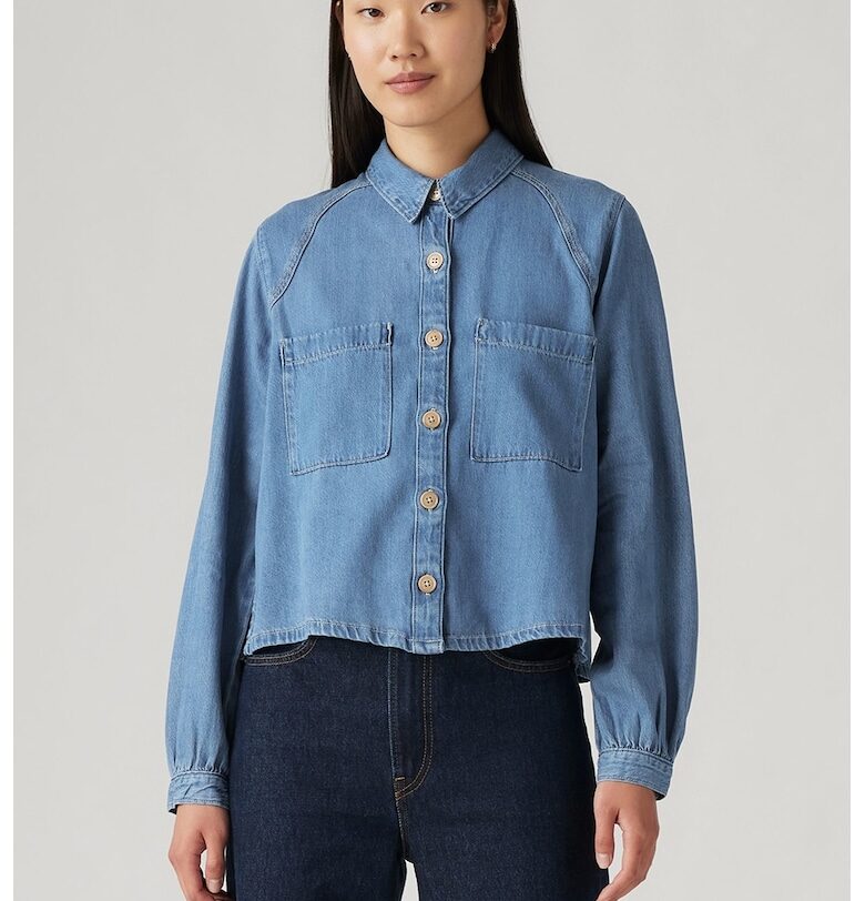 Риза с лиосел с пришити джобове Levis