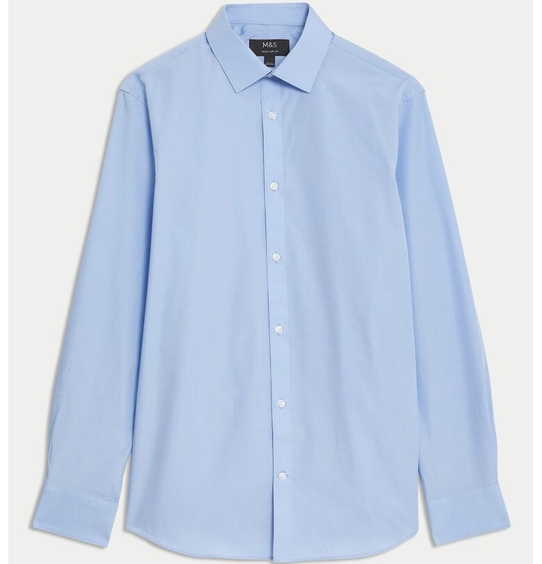 Риза с памук Marks  Spencer