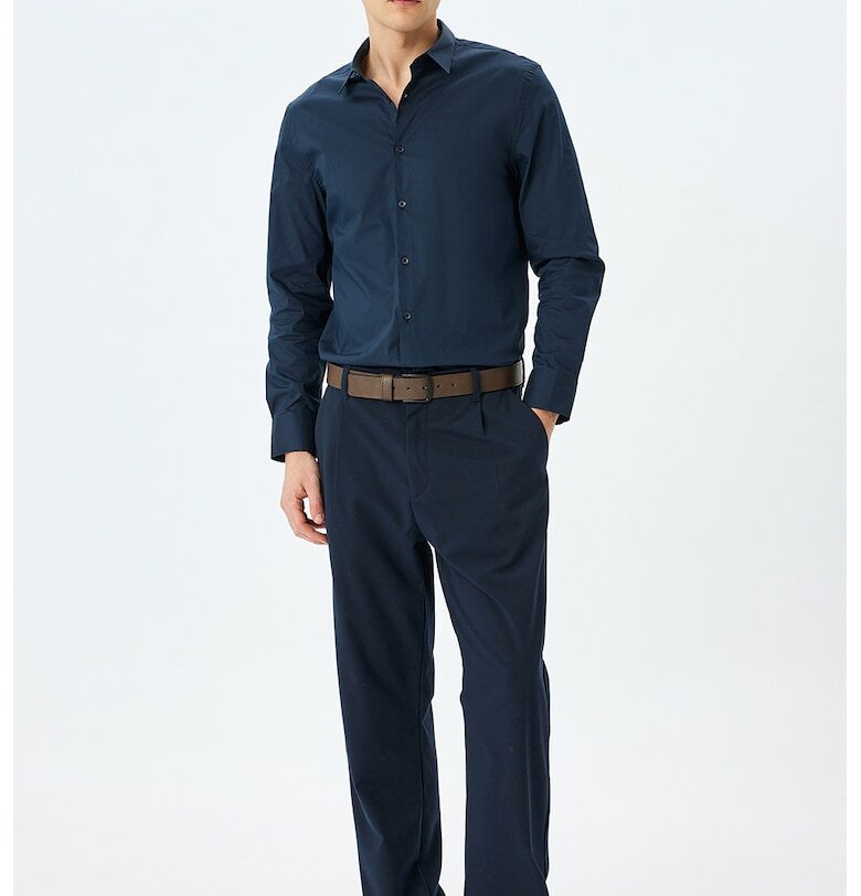 Риза с памук и остра яка KOTON