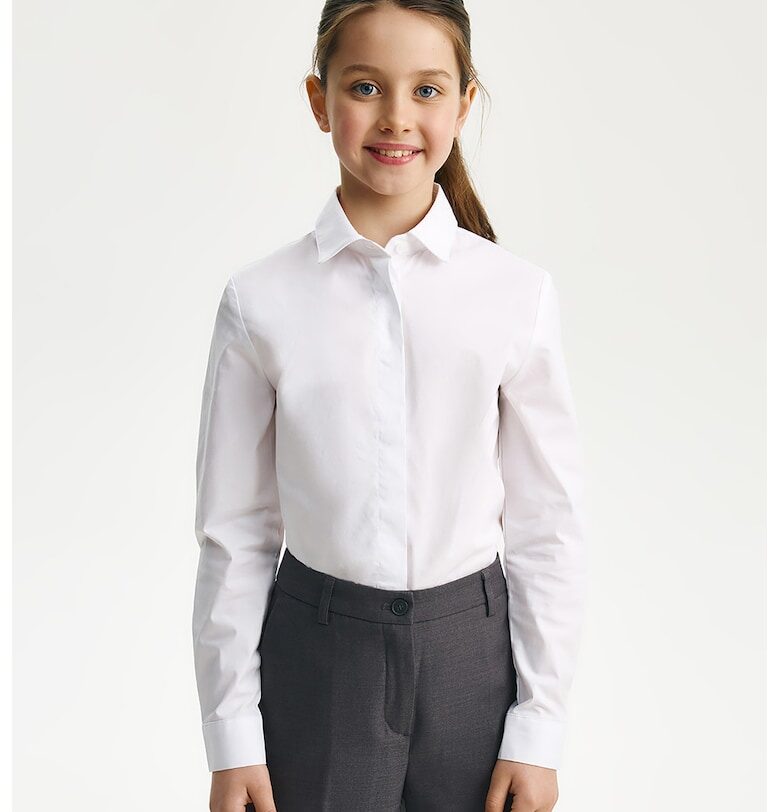 Риза с памук с дълги ръкави GULLIVER