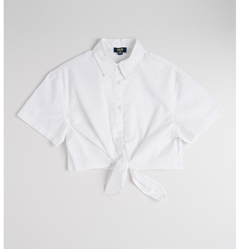 Риза с памук с преден възел OVS