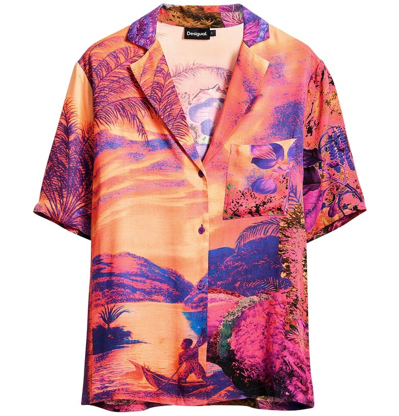 Риза с принт с джоб DESIGUAL