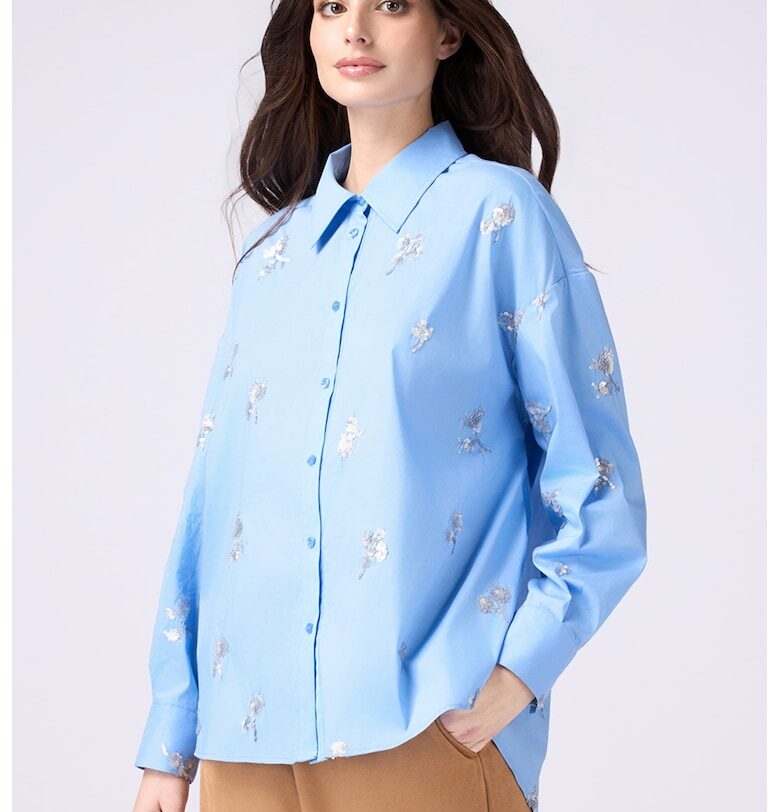 Риза с флорална бродерия Oltre