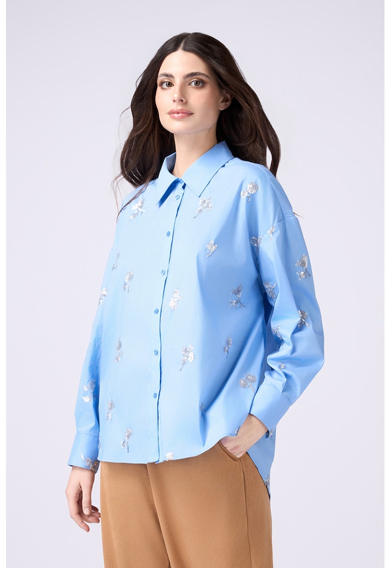 Риза с флорална бродерия Oltre