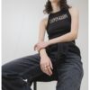 Рипсен топ с лого CALVIN KLEIN JEANS