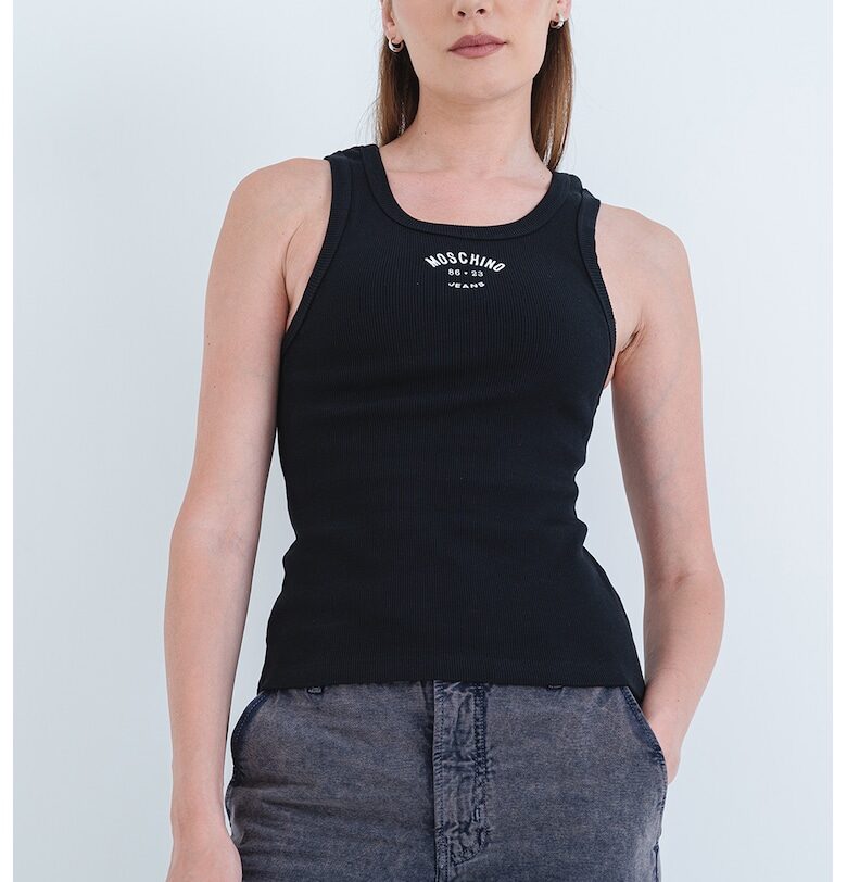 Рипсен топ с лого Moschino Jeans