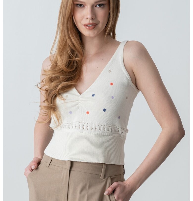Рипсен шпиц топ United Colors of Benetton