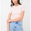 Рипсена слим тениска CALVIN KLEIN JEANS