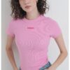Рипсена тениска с овално деколте Tommy Jeans