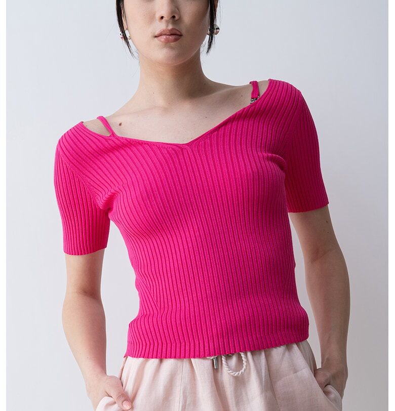 Рипсена шпиц тениска Shata HUGO