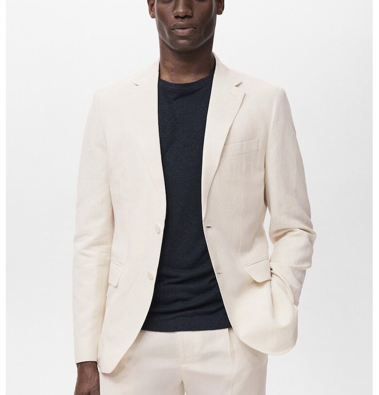 Сако с лиосел и лен Mango