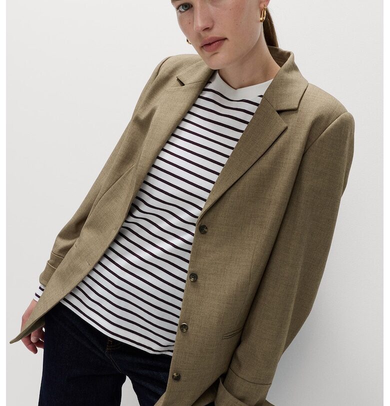 Сако с обшити джобове Marks  Spencer