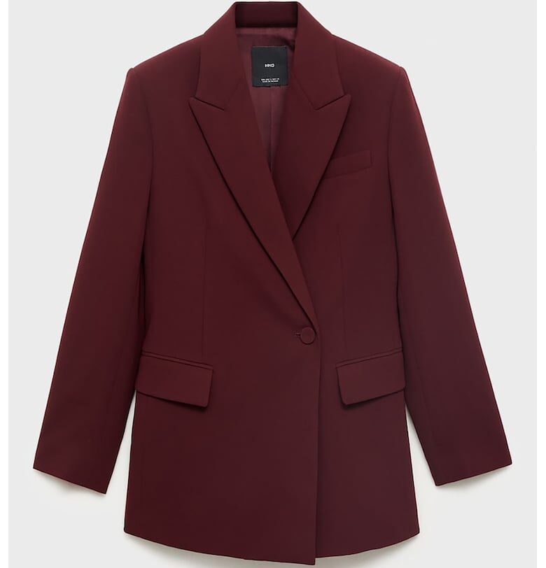 Сако с раздвоен ревер Mango