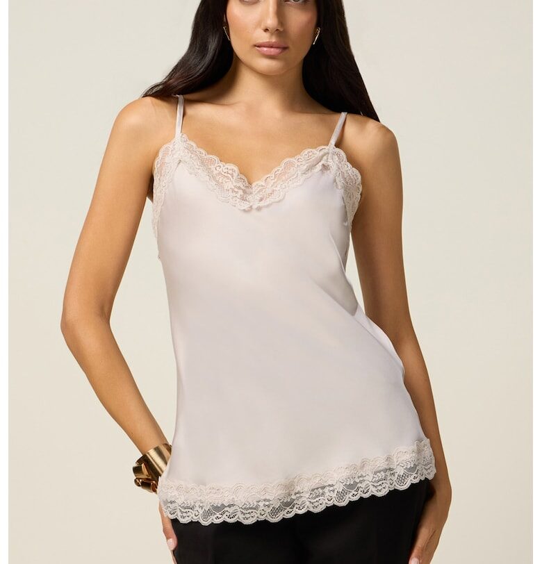 Сатиниран топ с дантела Oltre