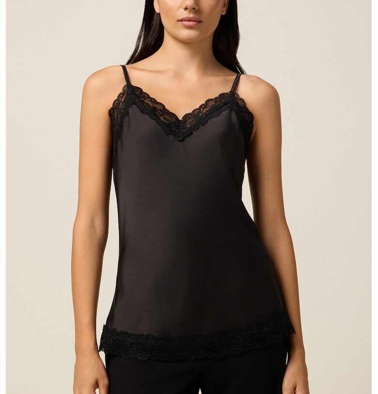 Сатиниран топ с дантела Oltre