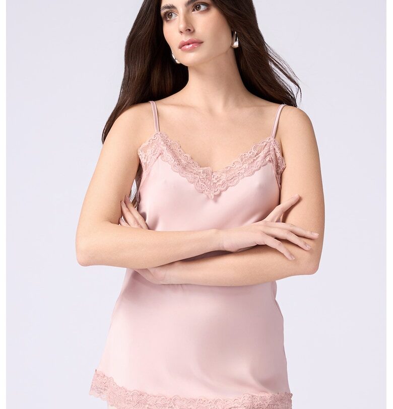 Сатиниран топ с дантела Oltre