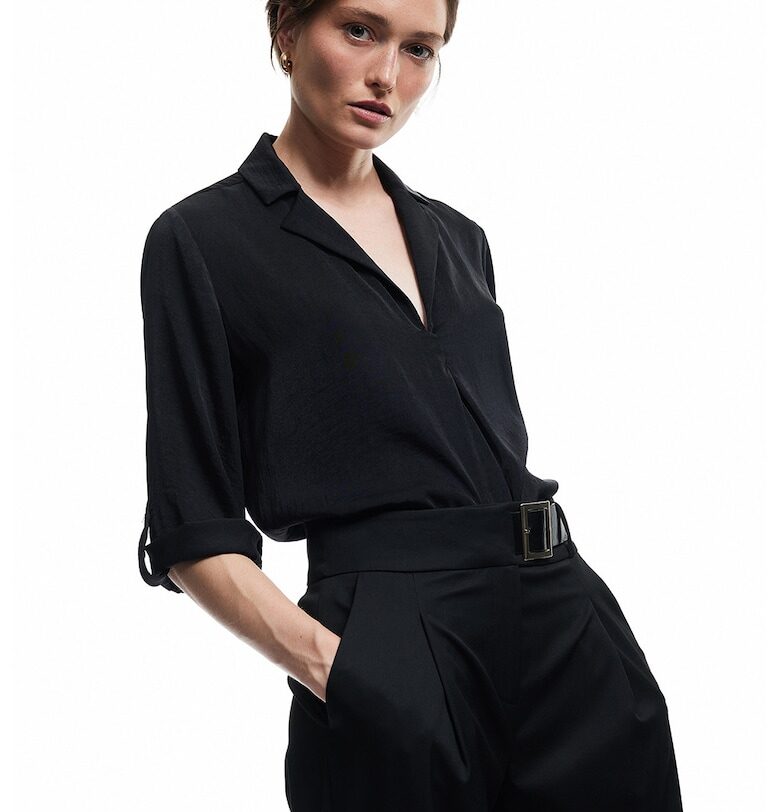 Сатинирана блуза с шпиц KOTON