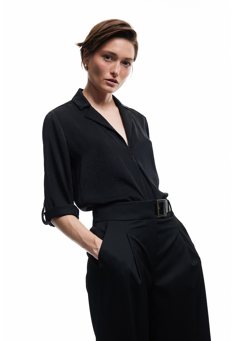 Сатинирана блуза с шпиц KOTON