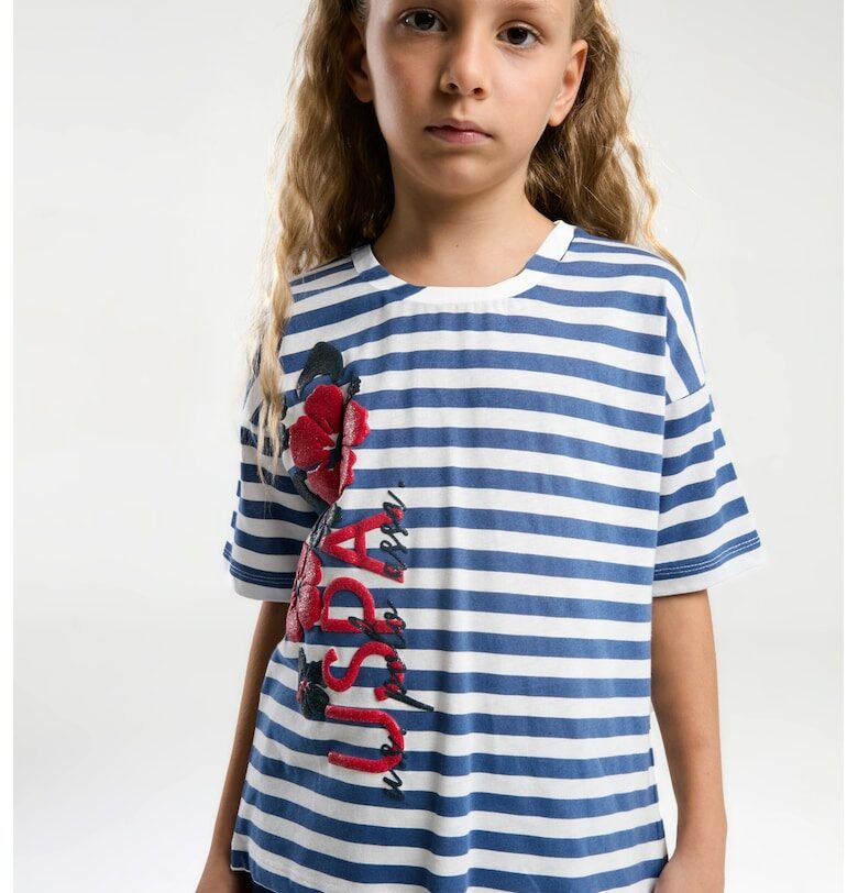 Свободен къс спортен екип с връзка на талията US Polo Assn