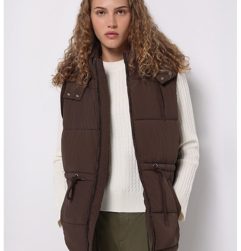 Свободен подплатен елек с регулируема талия COLINS