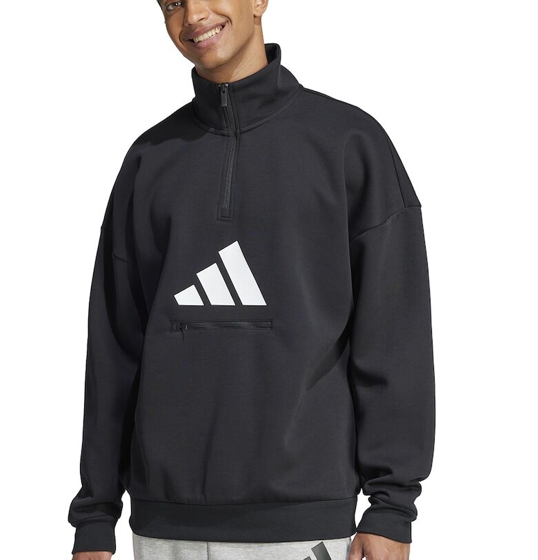 Свободен суитшърт с къс цип adidas Sportswear