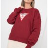 Свободен суитшърт с овално деколте и лого GUESS JEANS