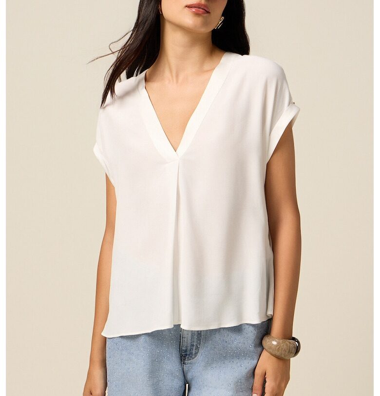 Свободна блуза с къси ръкави Oltre