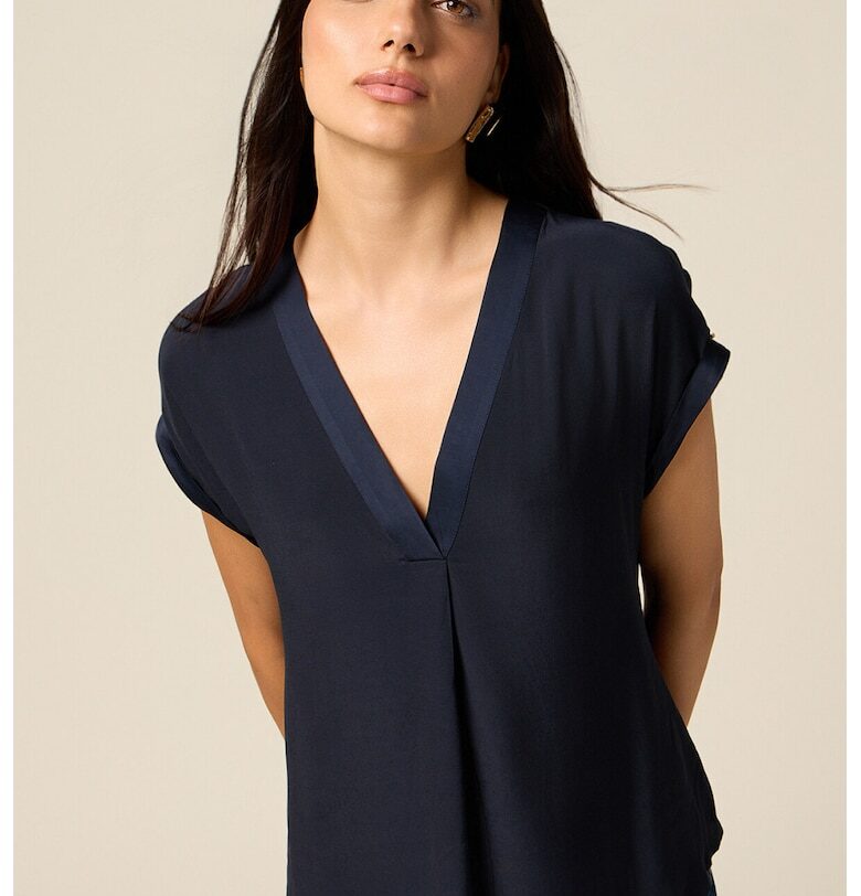 Свободна блуза с къси ръкави Oltre