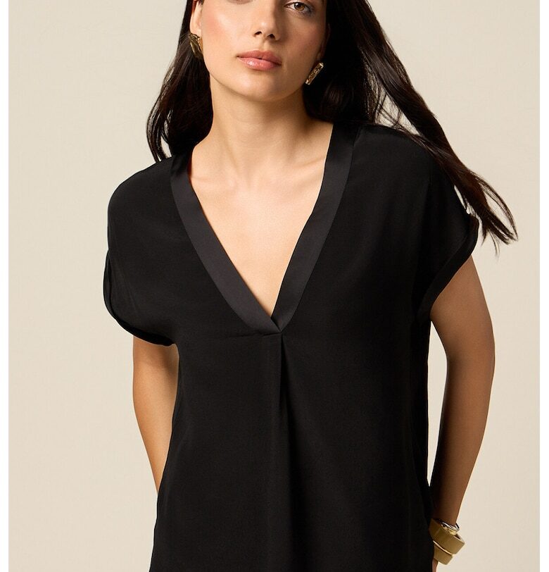 Свободна блуза с къси ръкави Oltre