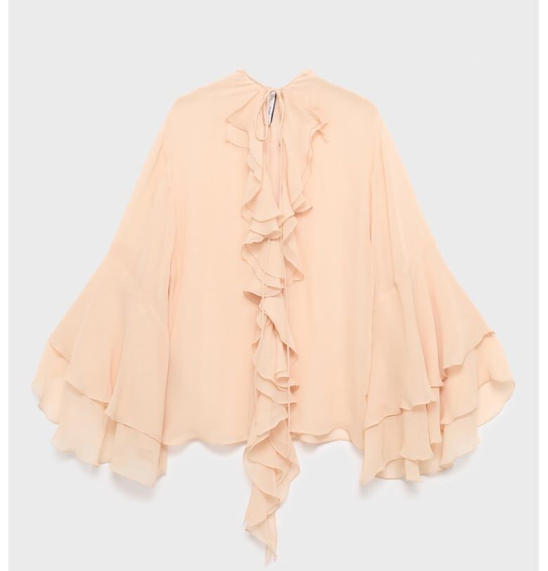 Свободна блуза с набирания Mango