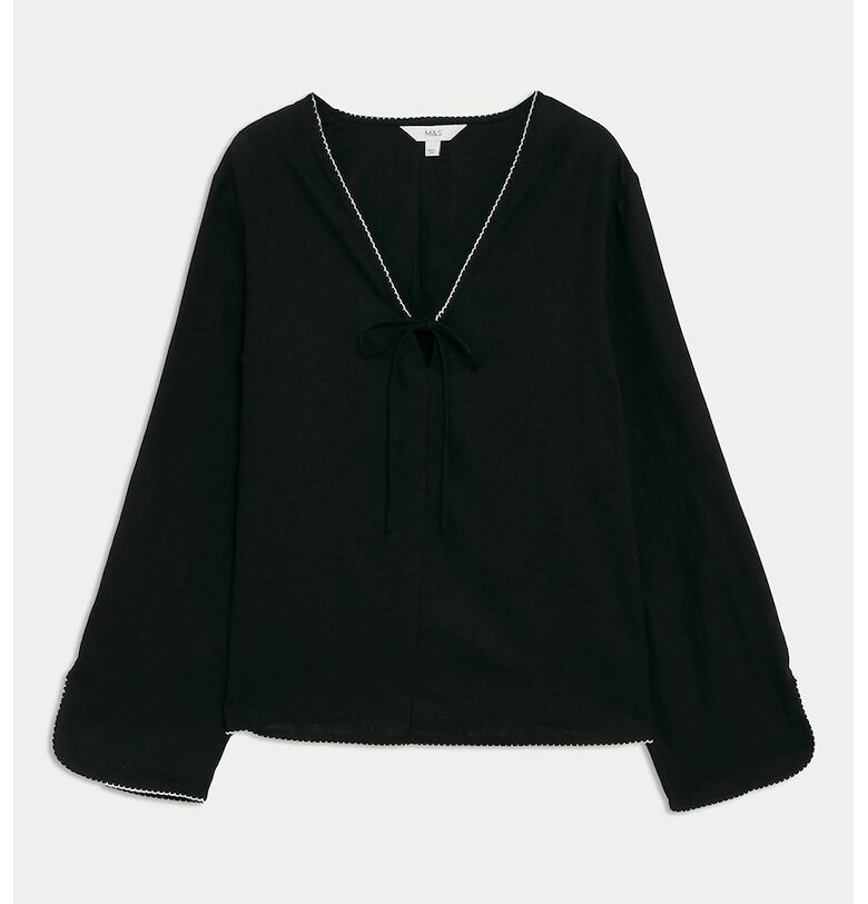 Свободна блуза с шпиц Marks  Spencer