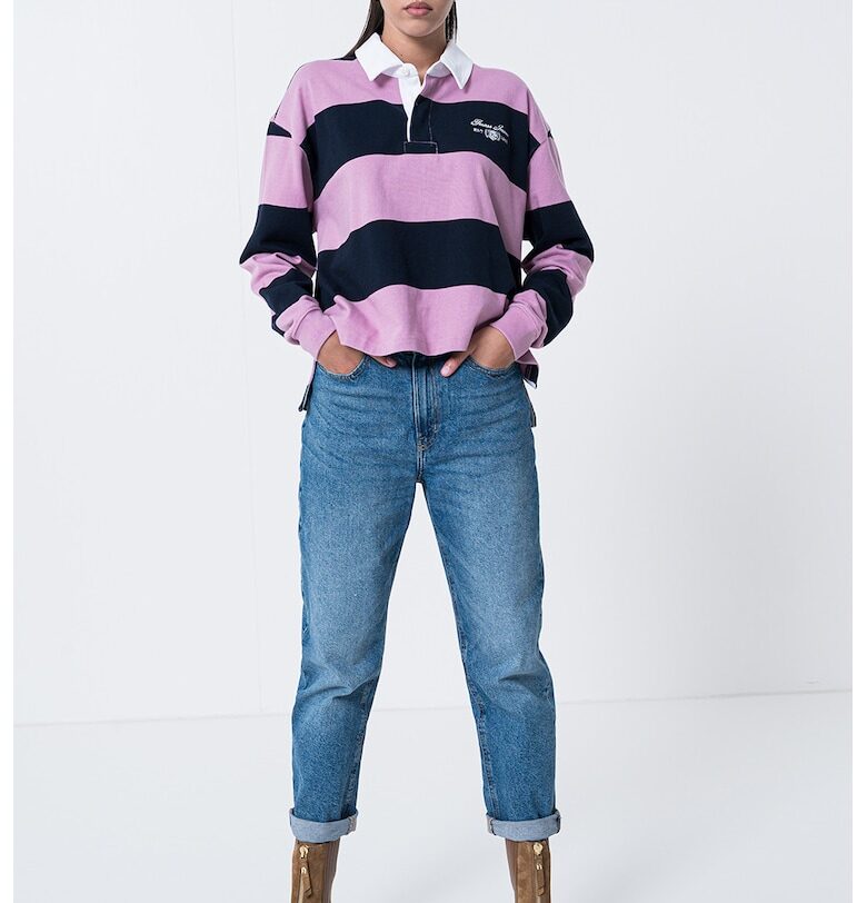 Свободна блуза с яка GUESS JEANS