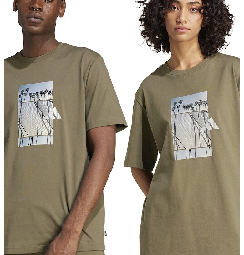 Свободна памучна тениска Lens Elevated adidas Sportswear