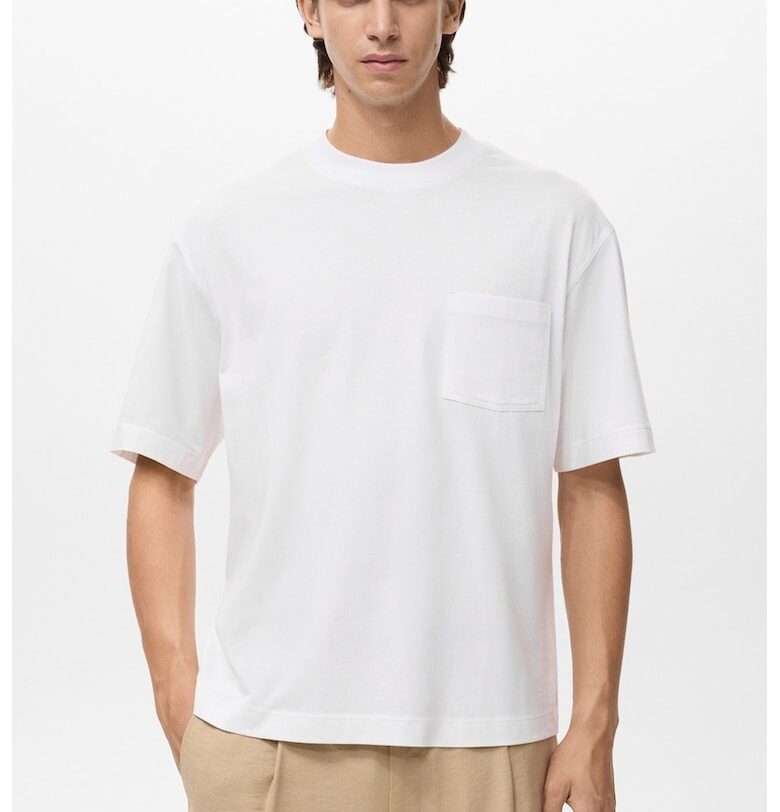 Свободна памучна тениска Mango