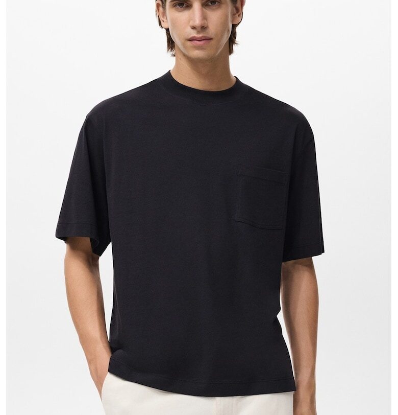 Свободна памучна тениска Mango