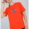 Свободна памучна тениска с лого CALVIN KLEIN JEANS