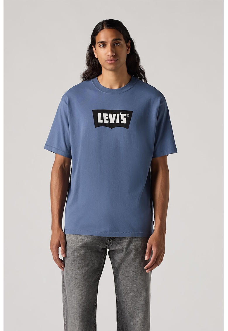Свободна памучна тениска с лого Levis