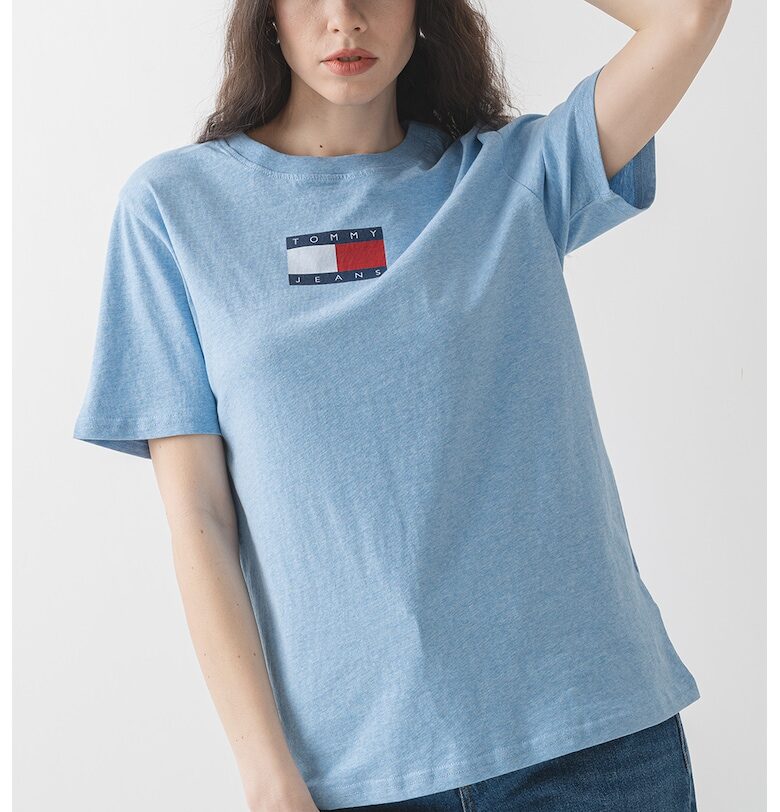 Свободна памучна тениска с лого Tommy Jeans