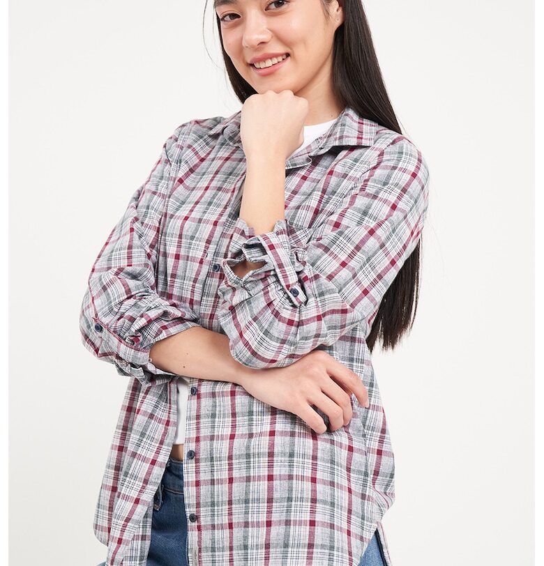 Свободна риза на каре с джоб Lee Cooper