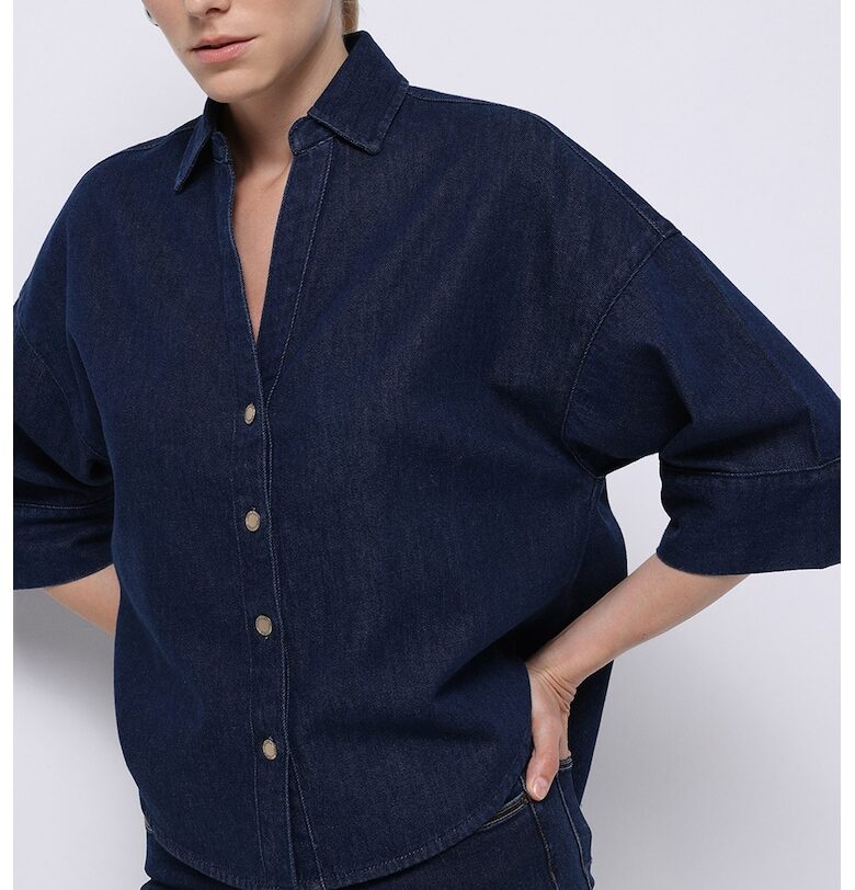 Свободна риза от деним с широки ръкави COLINS