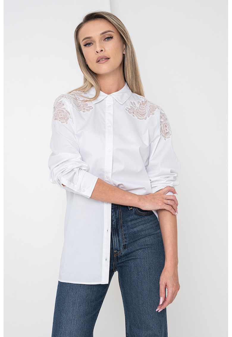 Свободна риза с дантела на раменете GUESS